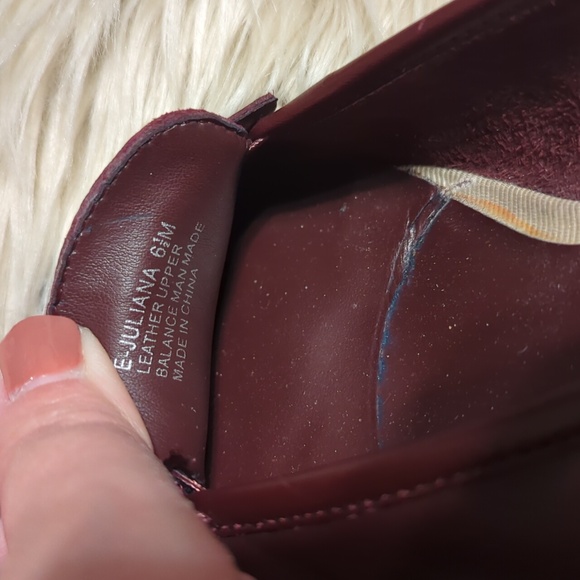 Etienne Aigner Juliana burgundy leather low heel loafers size 6.5 - Picture 7 of 8